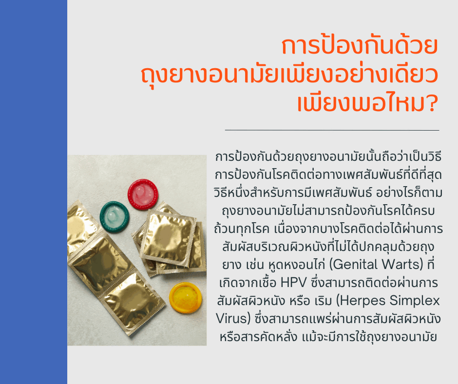การป้องกันด้วยถุงยางอนามัยเพียงอย่างเดียวเพียงพอไหม?