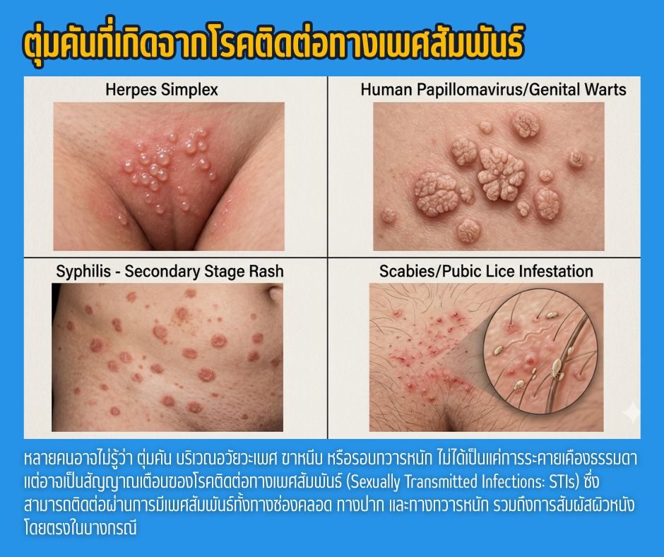 ตุ่มคันที่เกิดจากโรคติดต่อทางเพศสัมพันธ์
