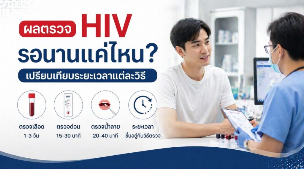 ผลตรวจ HIV รอนานแค่ไหน เปรียบเทียบระยะเวลาแต่ละวิธี